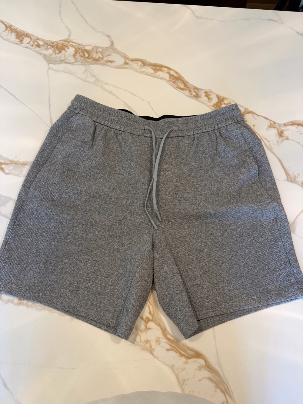 Lululemon - Men's Gray Athletic Drawstring Performance Shorts